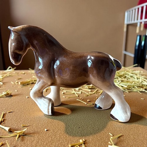 Ceramic clydesdale horse - clydesdale,