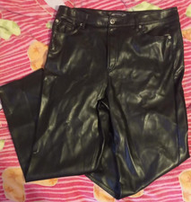 Marks & Spencer high quality Leather black Trousers for Women, UK size 16