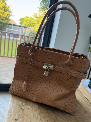 Genuine ostrich style - ostrich, leather