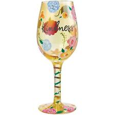 Lolita Decorative Floral Colourful Large Wine Glass Hand Painted Kindness