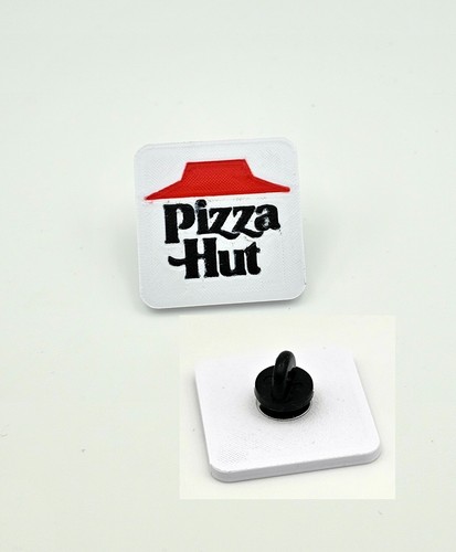 Pizza hut print pin - 3d, badge