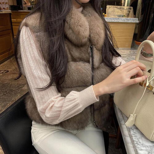 Autumn winter fur - vest, womens