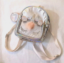 Girls Mini Backpack Silver
