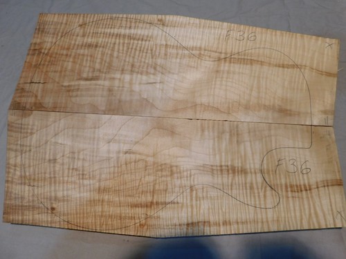 Flame maple carved - flame, for