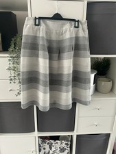 Ladies Women’s Girls M&S Pleated Striped Lined Skirt - Size 12