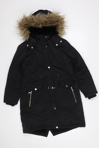 Next girls black faux fur - girls,