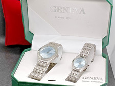 GENEVA His & Hers Silver Tone