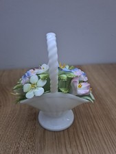 Royal Doulton Bone China Flower Posy Ornament In Basket No Original Box VGC