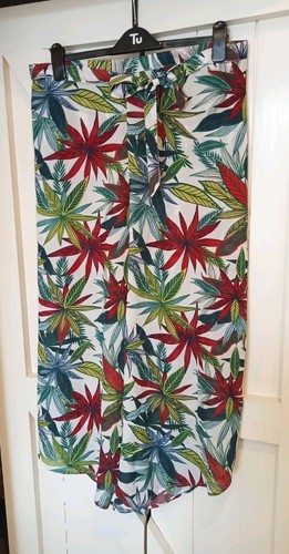 Ladies green red tropical - tu,