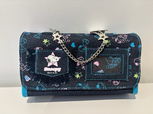 Snoopy denim makeup bag large - denim,
