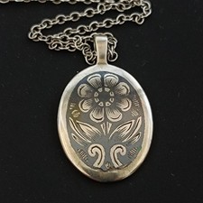 Russian Niello Necklace Silver