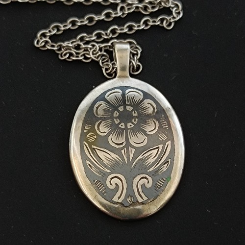 Russian niello necklace silver - russian,