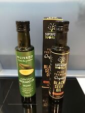 EMPTY Organic Avocado/Black Seed Oil bottles Green Glass 500ml round bottles