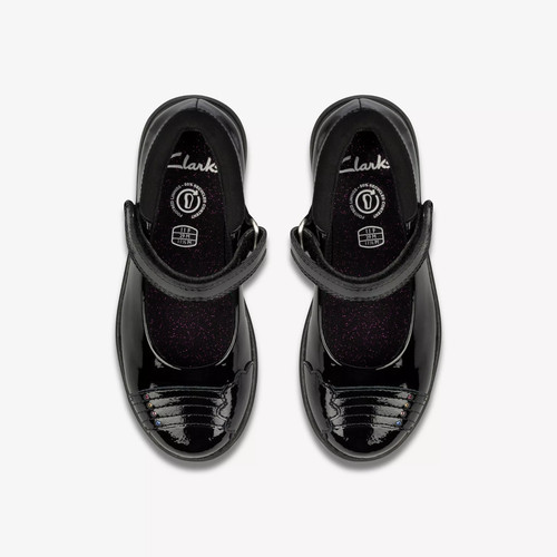 Clarks girls etch beam black - beam,
