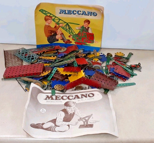 Vintage meccano parts with - parts,