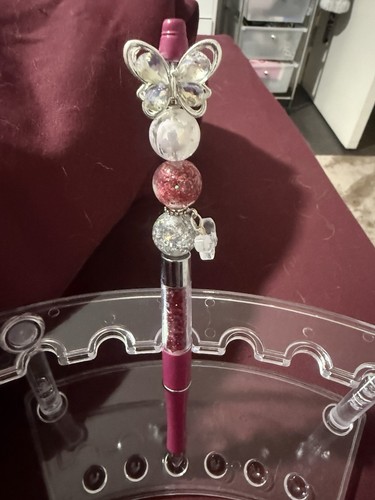 Clear butterfly pen - clear,