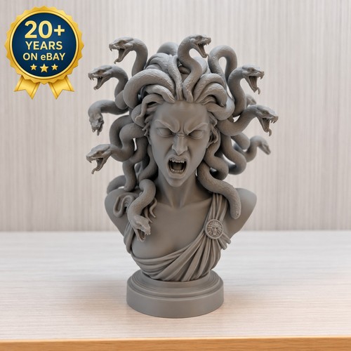 Medusa bust statue - statue, greek