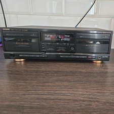 Aiwa AD-WX828 Double Stereo Cassette Deck Black For Spares & Repairs