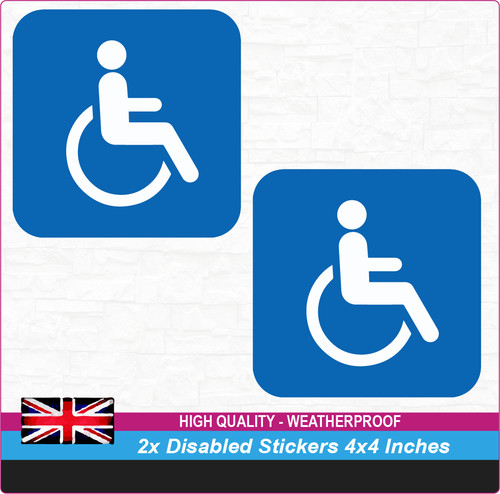 Disabled badge vinyl stickers - disabled,