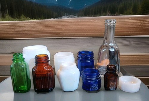 Old glass bottles - old,