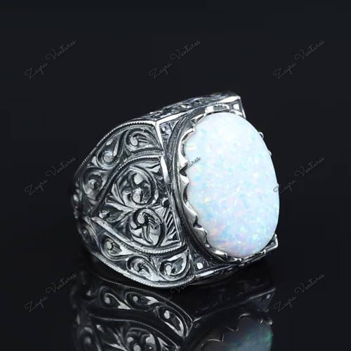 Natural white opal - natural, gemstone