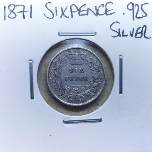 1871 sixpence queen - -,
