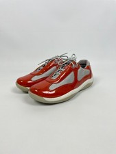Prada America’s Cup Red Patent Sneakers Women