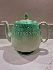 Vintage Shelley Teapot Green Dripware Art Deco Style 1930s VGC