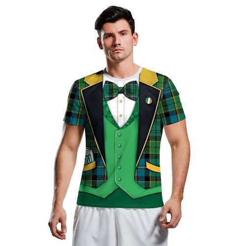Mens patricks shirt green - st.,