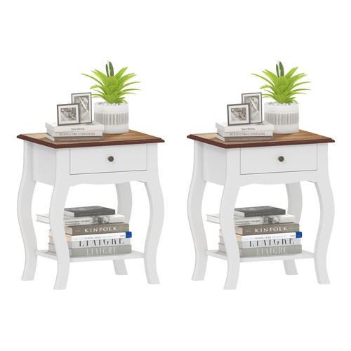 Homcom bedside tables - bedside, set