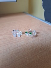 Swarovski Small Faceted Glass Frog and a Larger Unmarked Glass Frog