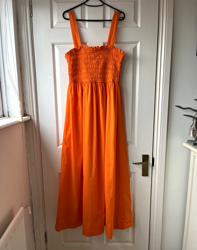 Asos design orange smocked - asos,