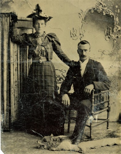 Young woman man - man,, antique