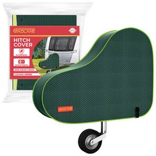 GADLANE Universal Waterproof Caravan Tow Hitch Cover + Strap Green Strip Green