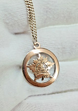 VINTAGE STERLING SILVER 925 Canadian Maple Leaf Pendant & 24" Chain Necklace
