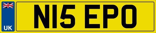 Nice initials number plate - nice,