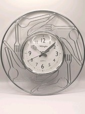 Vintage 2001 Wellington Cutlery Wall Clock , Cafe Kitchen, Wall Clock Westclox
