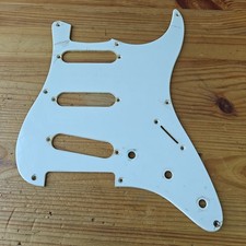 VTG 2002 Squier By Fender Heavy Relic Strat Pickguard 8 Hole Off White 1 Ply #52