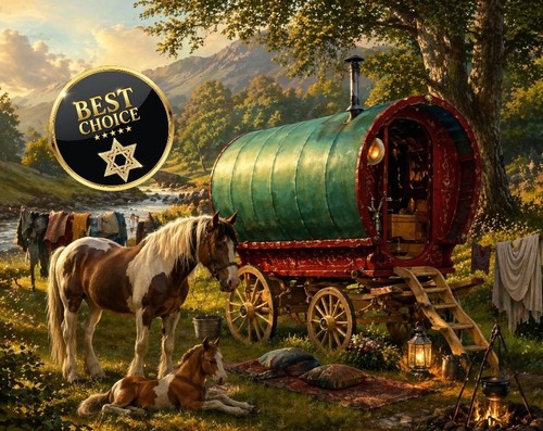 Romany gypsy caravan - gypsy,