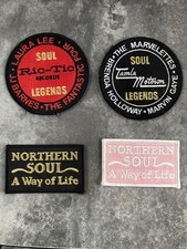 NORTHERN SOUL/MOTOWN CLOTH BADGE'S SET OF 4 VARIOUS AS SHOWN(LOT 3)