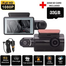 32GB SD Dual Lens Car Dash Cam