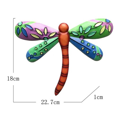 Green metal dragonfly garden - green,