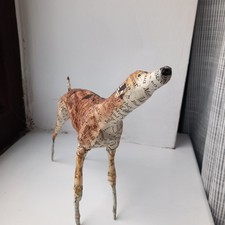 Papier mache dog sculpture - mache,