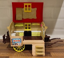 HTF SYLVANIAN FAMILIES VINTAGE 2004 CARAVAN - WORKING LIGHTS - VERY GOOD COND ?