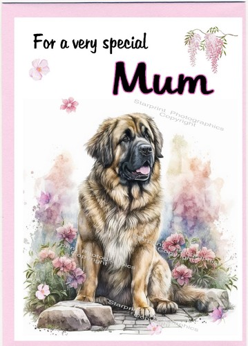 Leonberger dog blank card - blank,