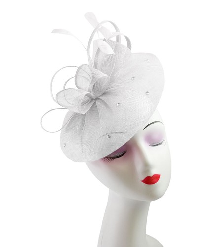 Flower feather hair hat - flower,