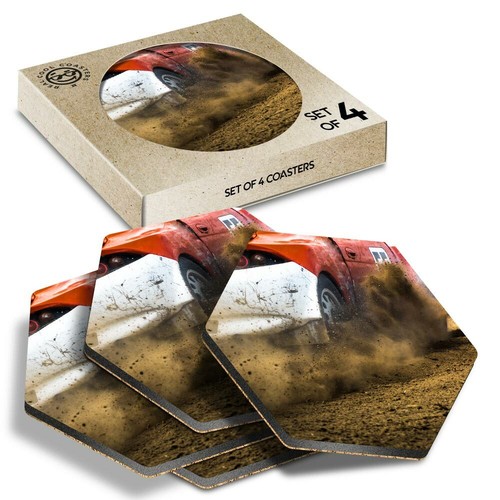 Hexagon coasters car - x,