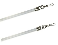 11mm Curtain Draw Rod Acrylic Curtain pull Rods Clear Black White Grey  (1 PAIR)