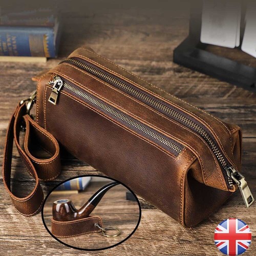 Cowhide leather tobacco pipe - leather,
