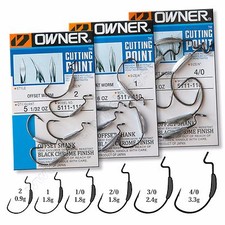 Offset Hooks Weighted Wide Gap Weedless Soft Lures Bait Worm Pike Perch